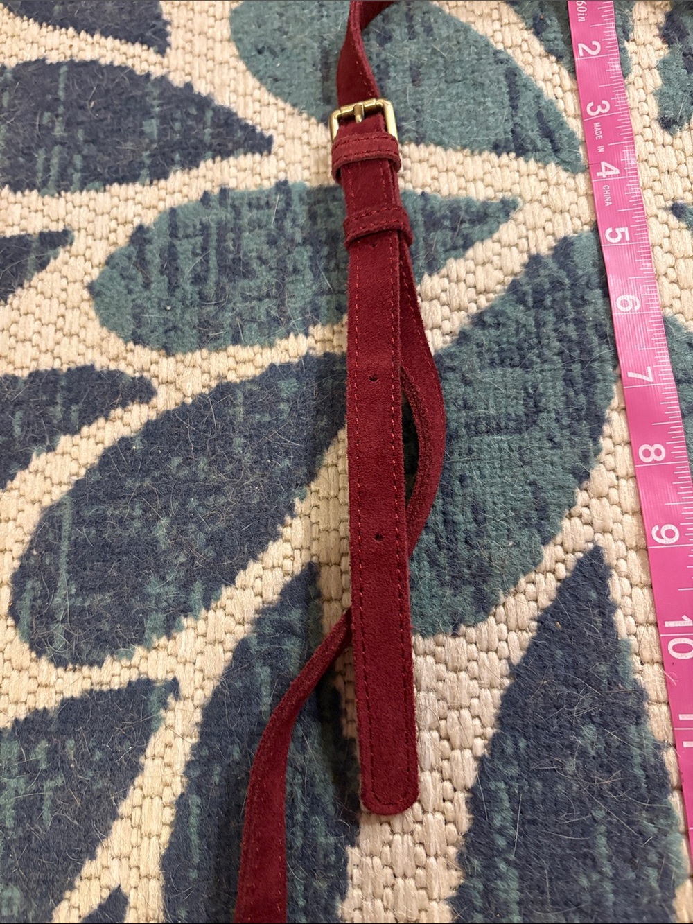 Moda Luxe Burgundy Suede Envelope Crossbody - Picture 8 of 8